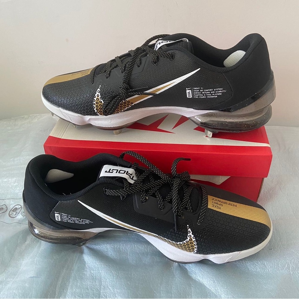 Nike Force Zoom Trout 7 Pro Men's Baseball Cleats Black Size 15